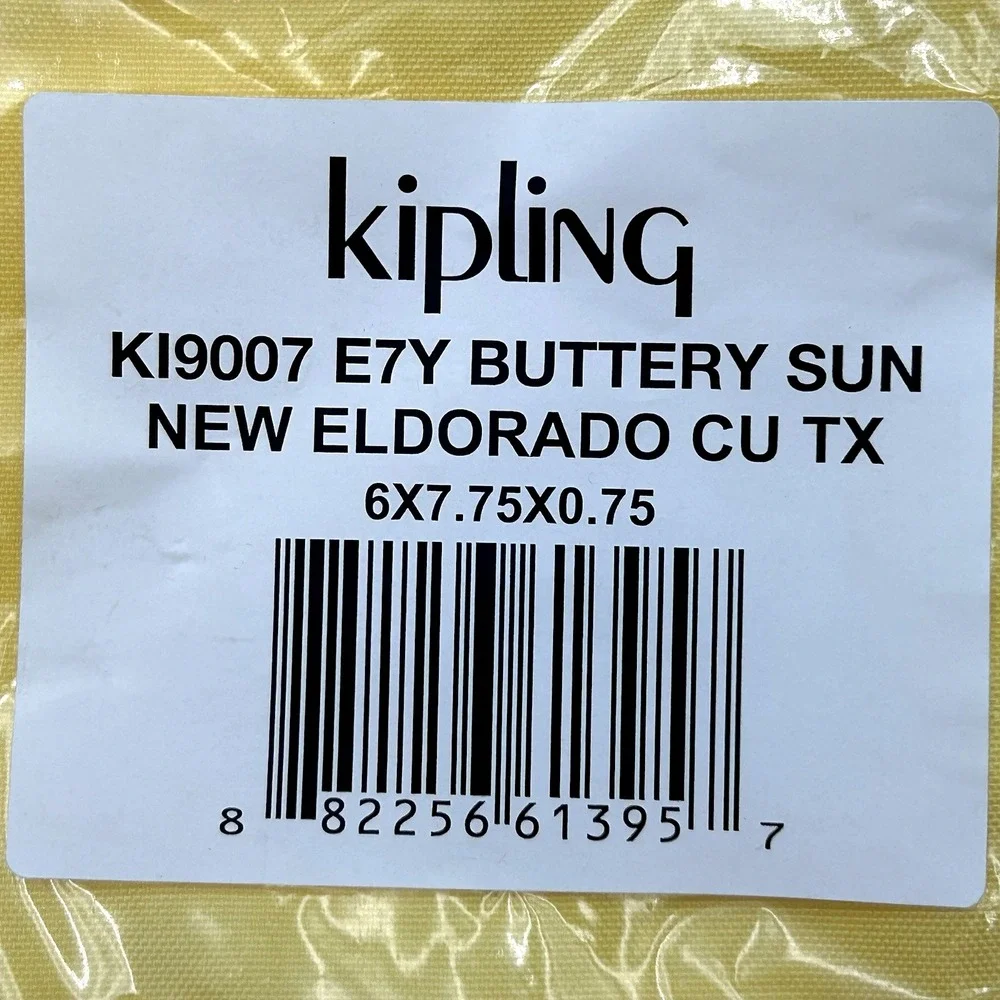 Kipling Eldorado Women's Small Nylon Crossbody Bag Yellow Butter Water Resistant